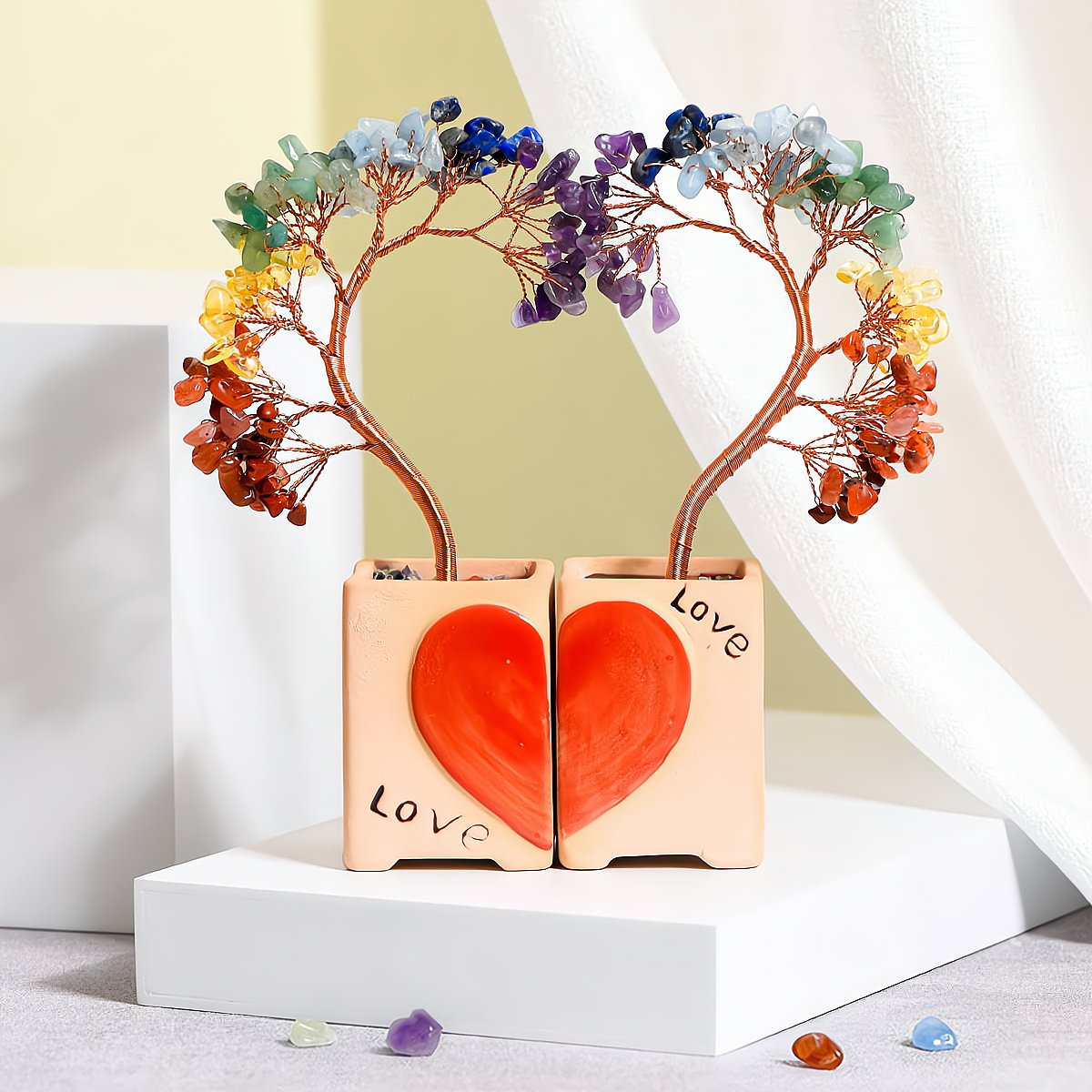 Invigorated Spirit - Love Multi-Stone Feng Shui Tree